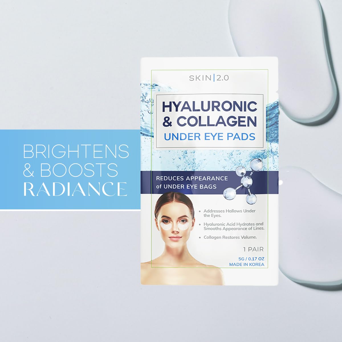 Anti-Aging Eye Pads - Hydrating, Firming, Reducing Under Eye Bags & Wrinkles, 5 Pairs
