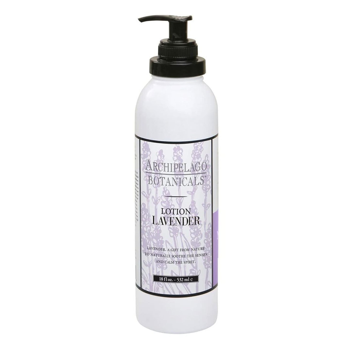 Archipelago Botanicals Lavender Lotion, Luxurious and Hydrating Lotion for Soft and Nourished Skin, Scented Body Lotion Free from Parabens, Phthalates and GMOs (18 oz)