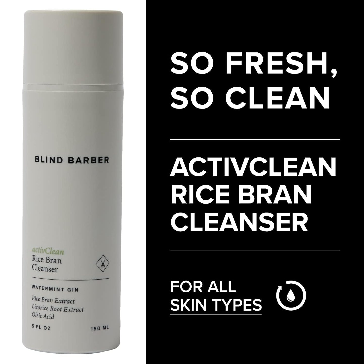 Blind Barber Regimen Skin Care Set - Face Scrub, Under Eye Cream, Supercharged Face Toner, Rice Bran Facial Cleanser & Hydrating Balm - 5 Mens Skin Care Products for Daily Use - (5 Count)