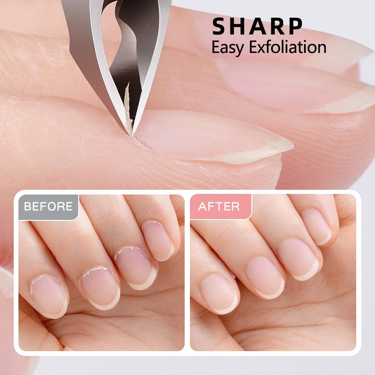 Cuticle Trimmer 3/4 Jaw Extremely Sharp Cuticle Nippers Scissors Stainless Steel Clippers Cutter Remover Pedicure Manicure Nail Tool, cuticle pusher (Cuticle Nippers/Silver-b)
