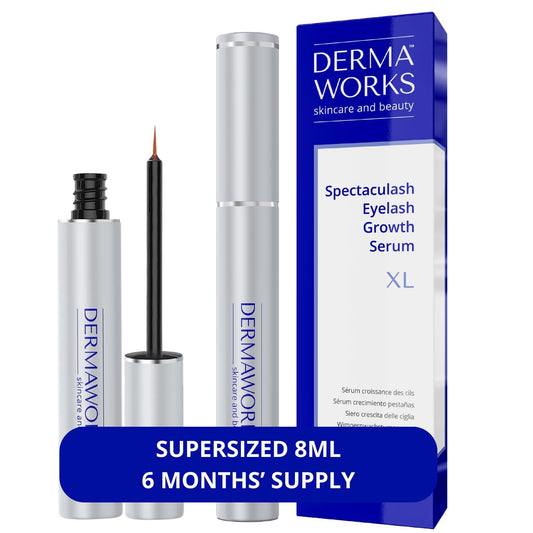 SPECTACULASH XL LASH SERUM for Eyelash Growth & Volume - Big Lashes Eyelash Growth Serum for Longer, Fuller, Natural Lashes - Suero Para Pestañas Crecimiento - Lash Conditioner & Boost - DERMAWORKS
