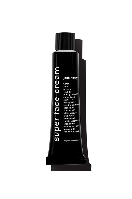 Jack Henry Super Face Cream - Lightly Scented Lightweight Hydrating Facial Moisturizer for Men & Women - Suitable for All Skin Types - Organic & Plant-Based (2 oz)