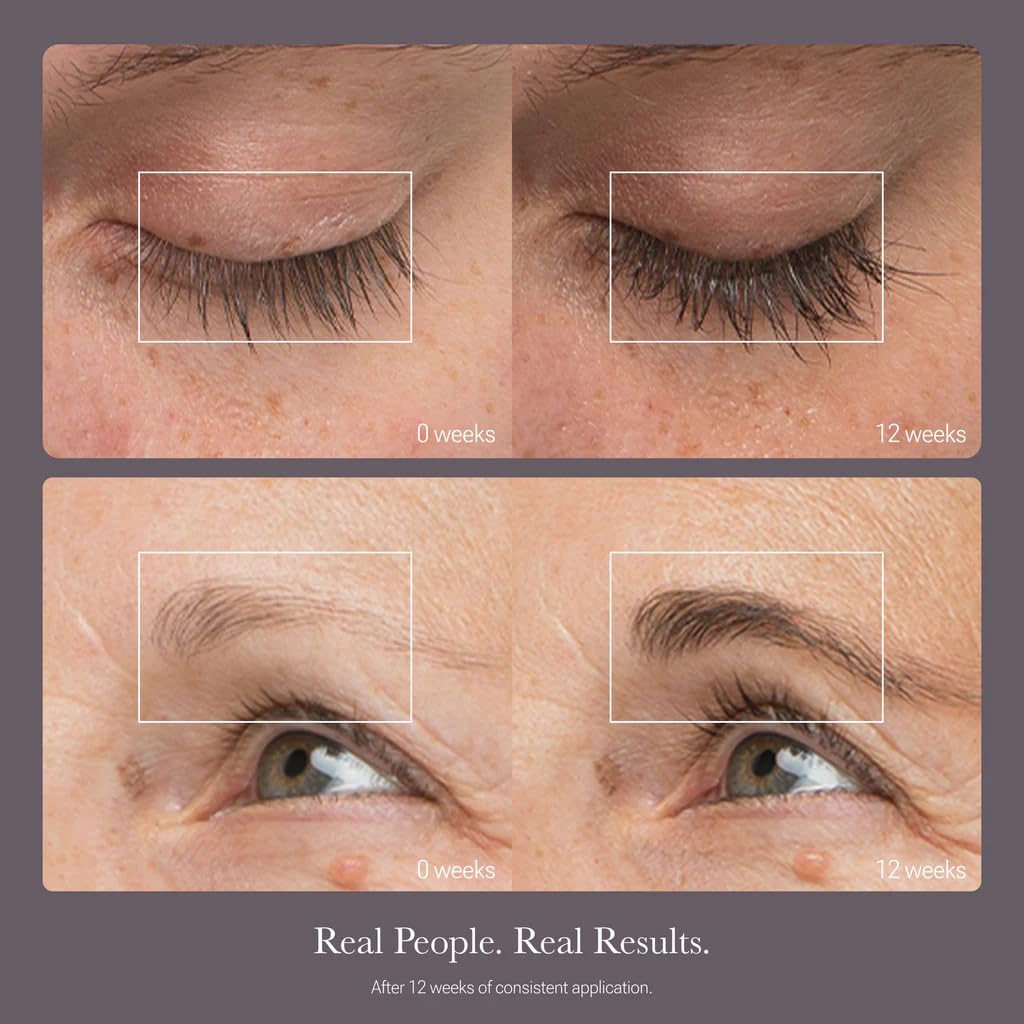 NULASTIN Eyelash Serum & Brow Serum - Lash & Brow Dual System - Eyebrow & Eyelash Enhancing Serums with Keratin & Peptides for Fuller Looking Lashes & Brows (2 Count, 0.1 Fl Oz Each)