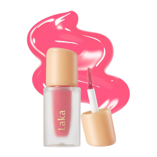 Laka Fruity Glam Lip Tint Mini, Glowing Lip Stain with Wide Color Spectrum, Hydrating & Lightweight Texture, Long-Lasting Bold Stain, Non-Sticky, Vegan, K-Beauty (#119 Dreaming)