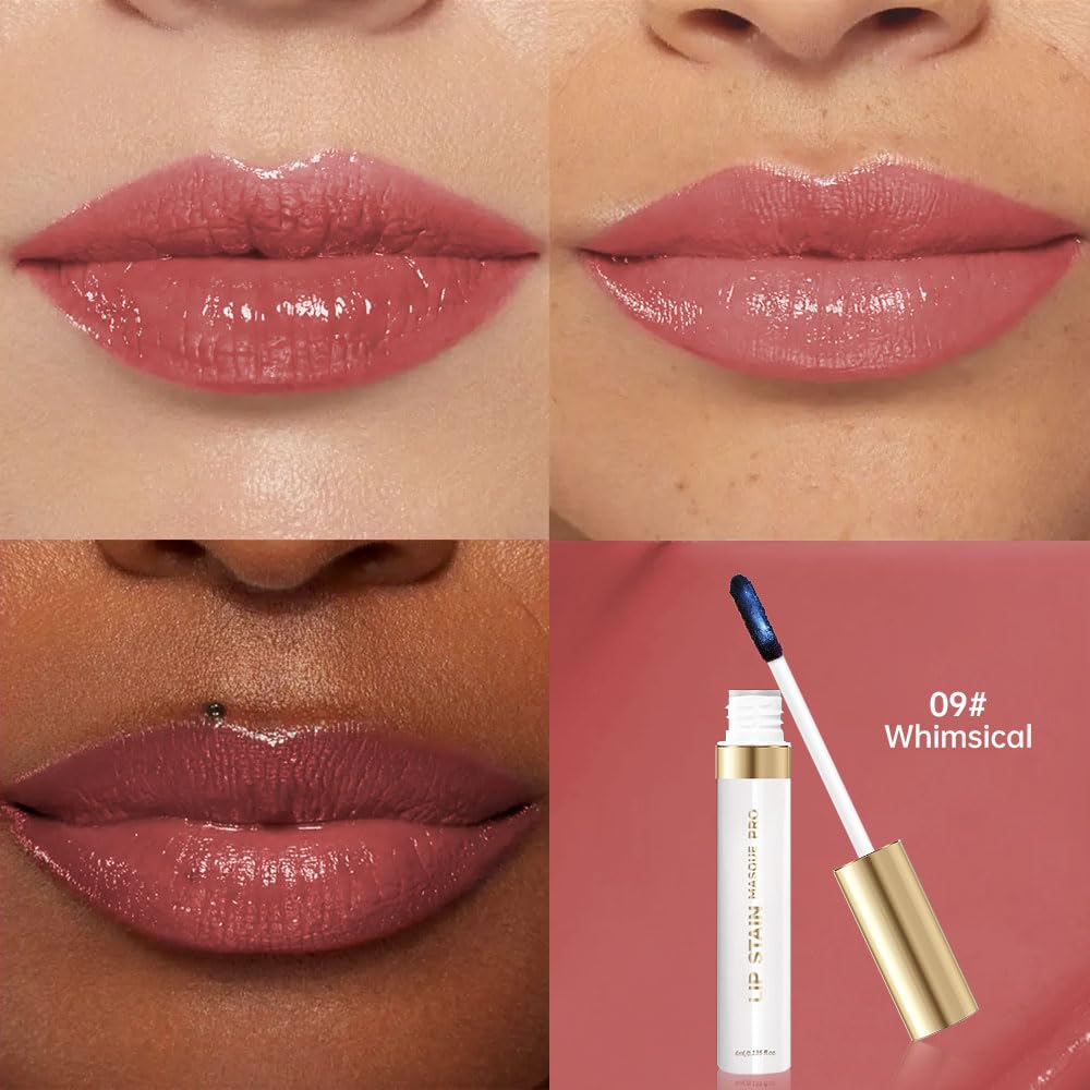 Lip Stain Peel Off – Long Lasting Waterproof Lip Tint, Smudge Proof Transfer Resistant Lip Stains Tattoo,High Pigment Matte Lip Color, Kiss Proof Peel Off Lip Stain Masque,All-Day Stay Lip Makeup 09#