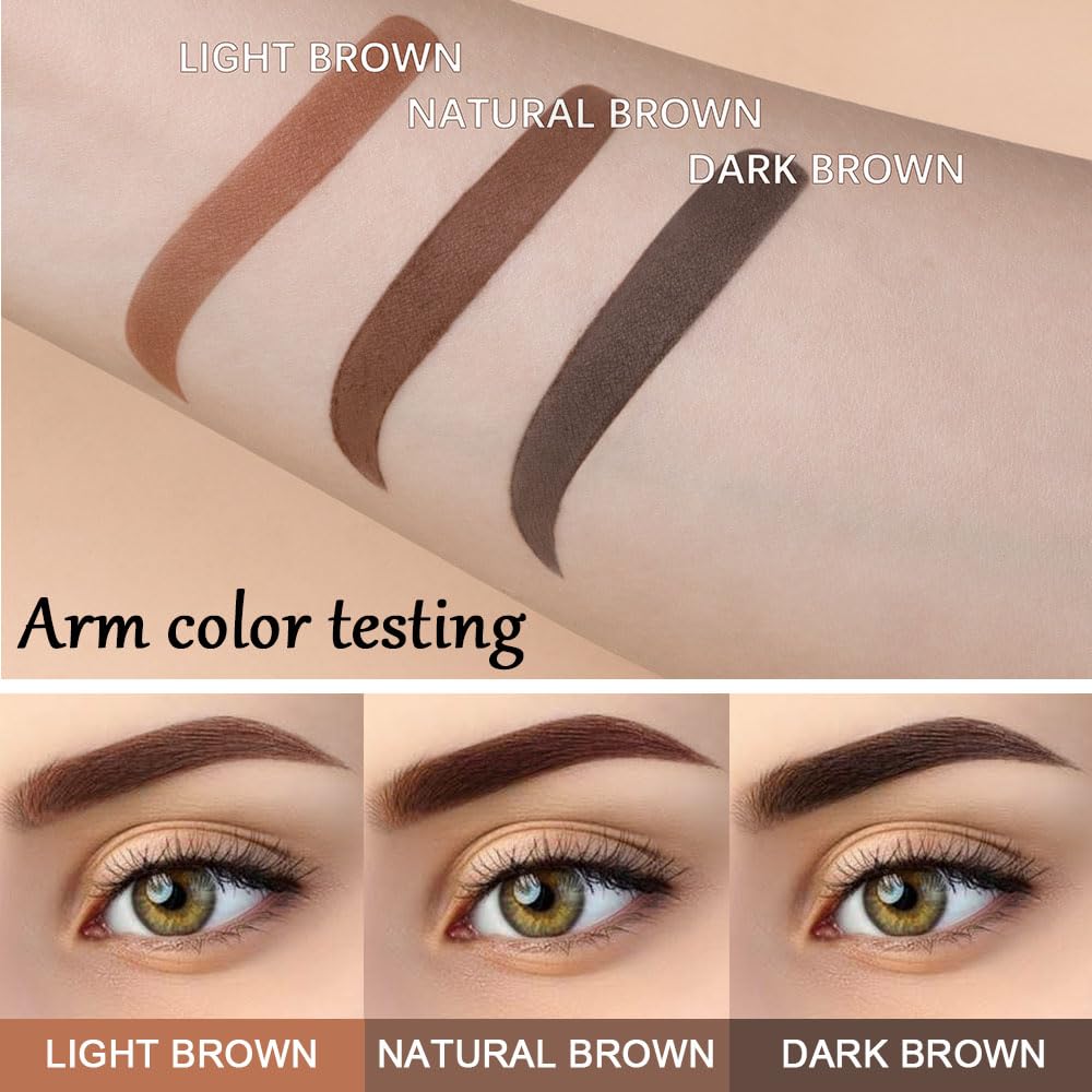 Eyebrow Stamp Stencil Set, Eye brow Charm Stencils Shaping Kit, Long-Lasting Eyebrow Shaper for Women Girl, Cruelty-Free plantillas para la cejas (Light Brown)