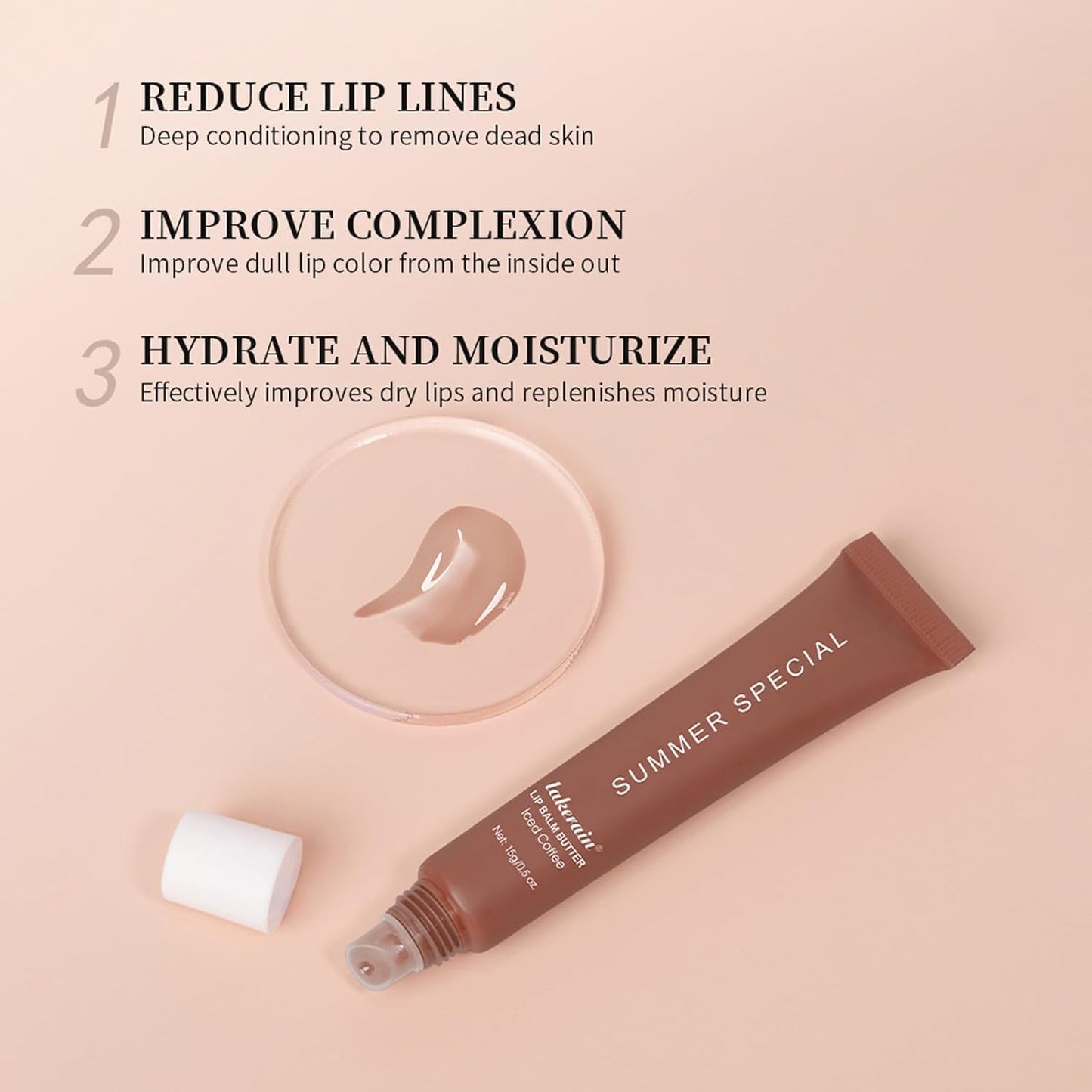 Summer Lip Butter Balm,Moisturizing Hydrating Lip Gloss Balm Set,Long-lasting Non-Sticky Nourishing Lip Care with Natural Ingredients for Soothing Softening Lips(#2-Mint)