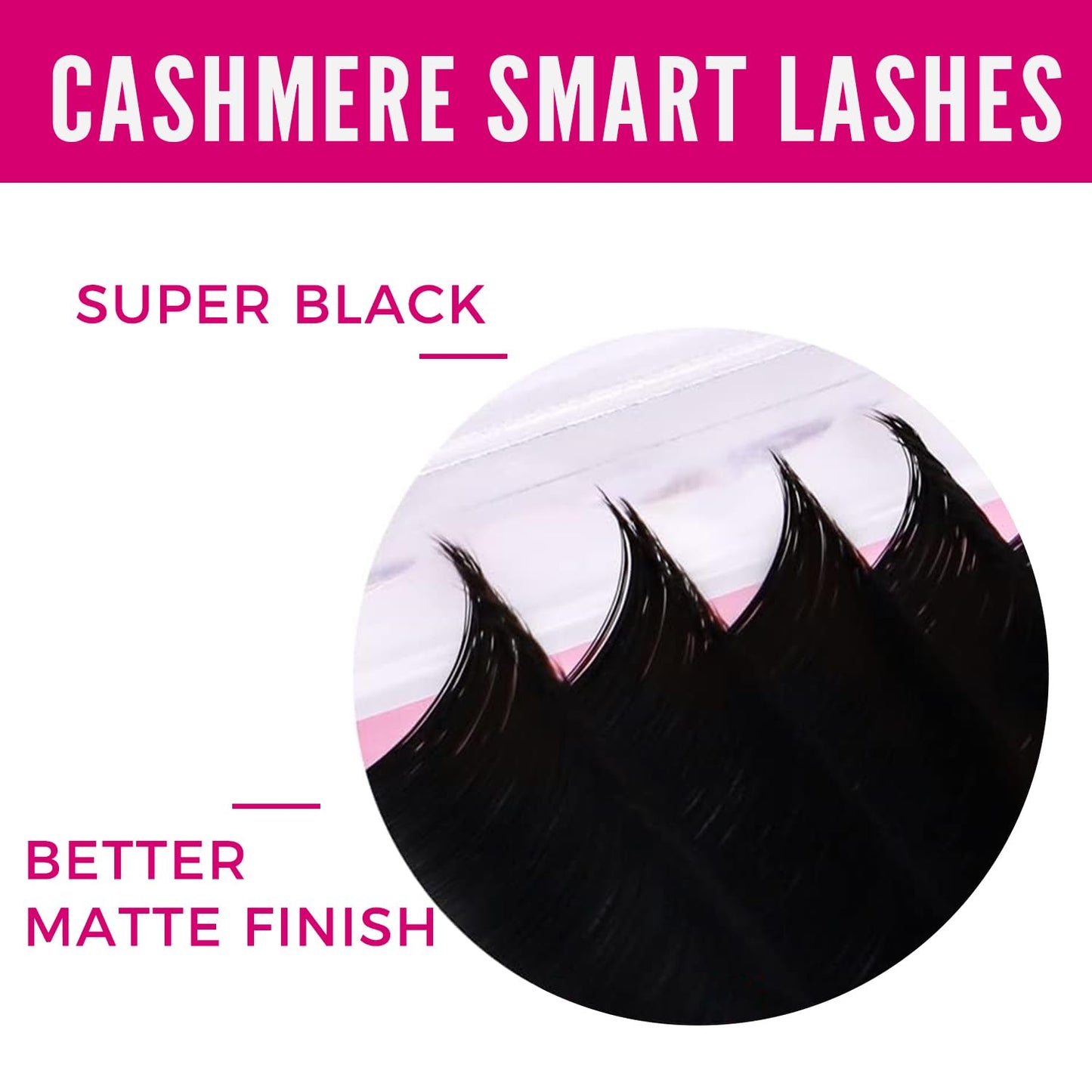 VEYES INC Cashmere Smart Fan Lash Extensions 0.03 0.05 0.07 C/CC/D Curl 8-20mm Mixed & Single Length, Super Matte Black Volume Lashes, Professional Supplies for Lash Techs (0.07 D 15mm)