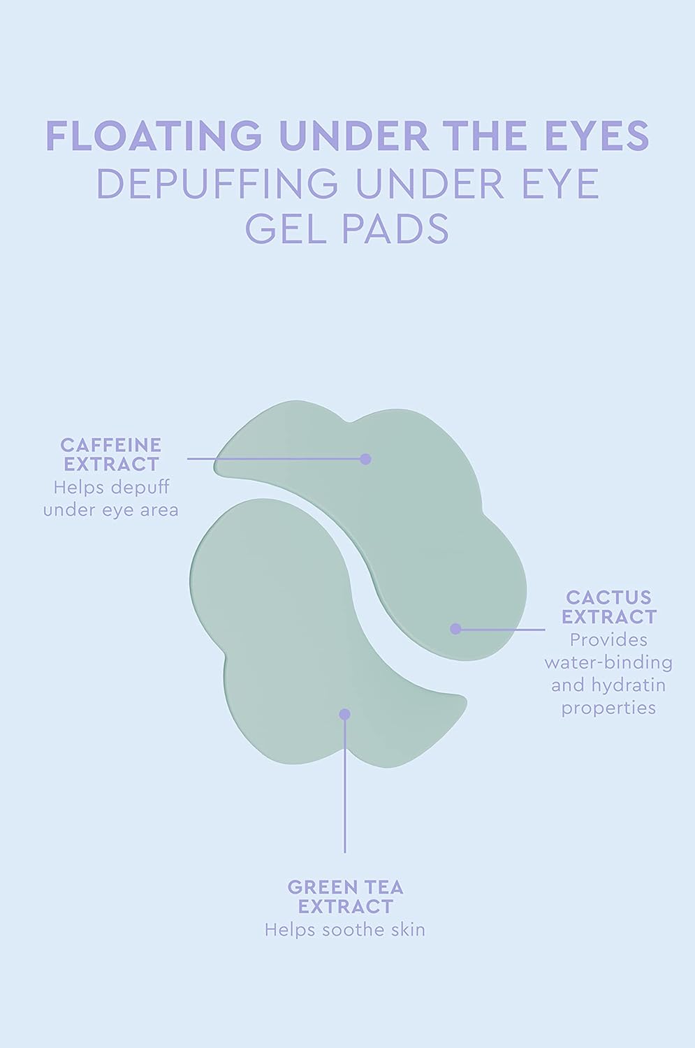 florence by mills Floating Under The Eyes Depuffing Eye Gel Pads, 30 Count/15 Pairs, 15 pairs