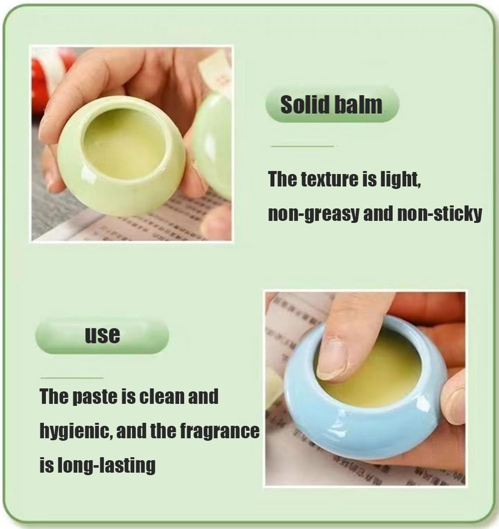 Chinese Style Ancient Solid Balm - Portable Solid Fragrance Balm - Natural Perfume for Men and Women (Sakura)