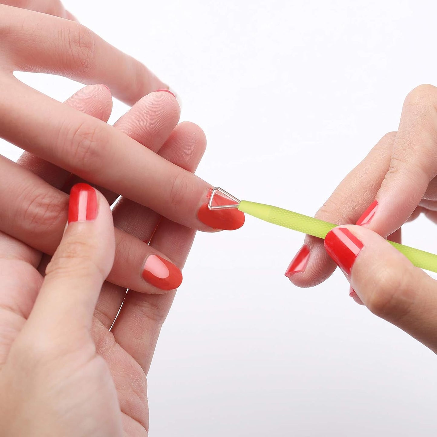 YINYIN Professional Cuticle Trimmer with Pusher and Cutter - Stainless Steel Cuticle Clippers for Fingernails and Toenails (Green)