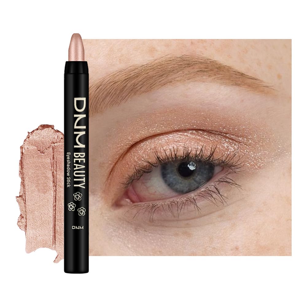 Kaely Cream Eye Shadow Sticks, Champagne Shimmer Eyeliner Pencil Eyeshadow Palette Makeup, Eye Highlighter Brightener Stick for Older Women Waterproof Pigmented, sombras para ojos, New-74