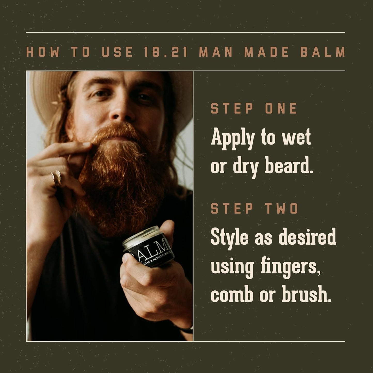 18.21 Man Made Nouble Oud Beard Oil & Beard Balm 2-Set Bundle, All Hair & Skin Types for Men, Strengthens and Moisturizes in a Manly Aroma