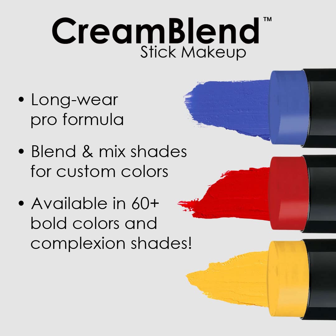 Mehron Makeup CreamBlend Stick | Face Paint, Body Paint, & Foundation Cream Makeup | Body Paint Stick .75 oz (21 g) (Monster Grey)