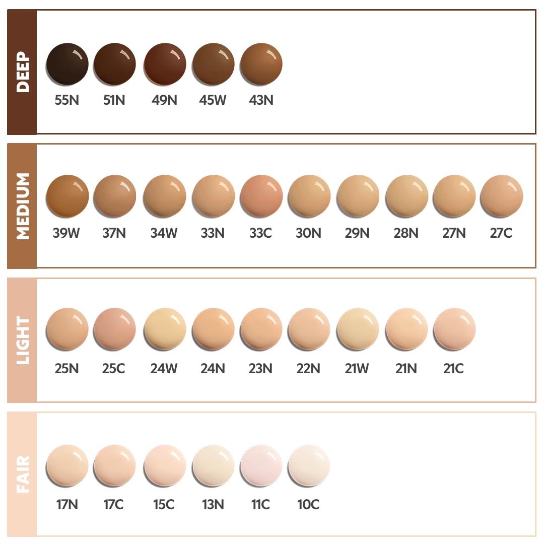 TIRTIR Mask Fit Red FoundationㅣLong Lasting Flawless Coverage, Energy Essence, Lightweight, Hydrating, Pore-Blurring, Breathable Satin Finish, Makeup, Radiant Skin, #25N Mocha, 1.01 Fl Oz