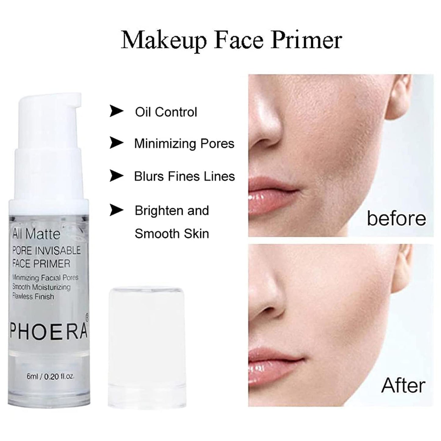 PHOERA Foundation Full Coverage Makeup, Mushroom Head Air Cushion CC Cream Natural Foundation Set,PHOERA Concealer, PHOERA Primer, PHOERA Powder, Foundation Brushes (105 Sand+ 05 Sand CC)