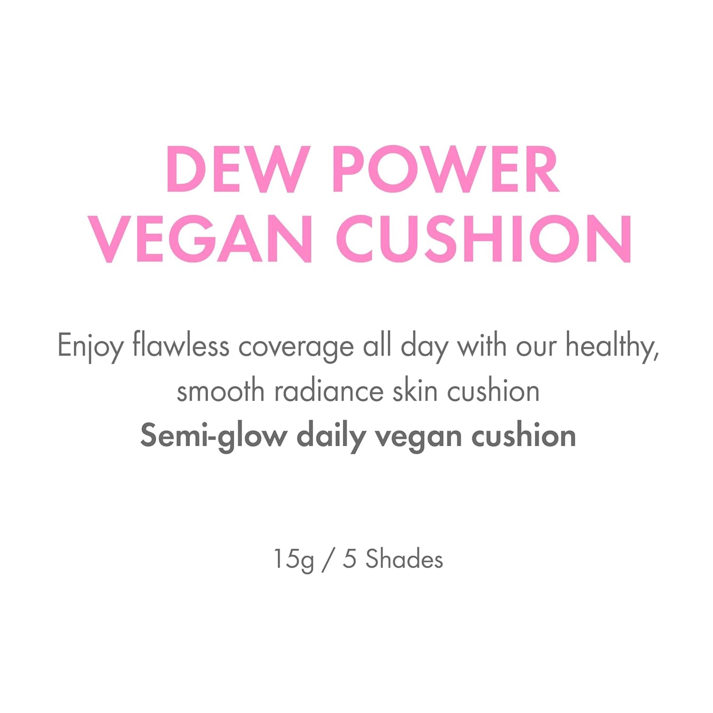 Amuse SEOUL DEW POWER VEGAN CUSHION FOUNDATION | Dewy, glow, long-lasting, double coverage, clean beauty, lightweight, natural look, foundation for sensitive skin, hydrating cushion (1.5 NATURAL)