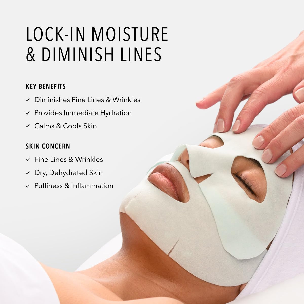 Hydropeptide Polypeptide Collagel+ Plus Face Mask, Line Lifting Hydrogel Peptide Facial Treatments, 4 Count