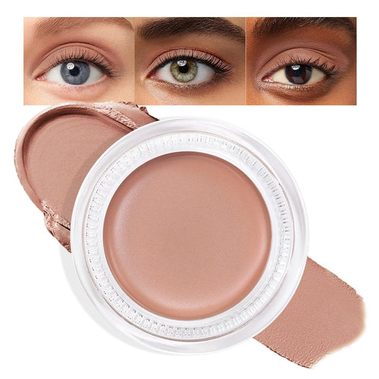 Single Cream Nude Brown Matte Eyeshadow Palette Makeup, Natural Single Mini Instant Holographic Eyeshadow For Women, Sombras Crema Para Ojos, Talc, Paraben & Cruelty Free, R03