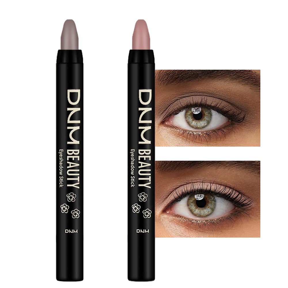 Kaely 2Pcs Cream Eye Shadow Sticks Set, Stone Matte & Putty Matte Eyeliner Pencil Eyeshadow Palette Makeup for Older Women Waterproof Pigmented, sombras en crema para ojos, 22+23