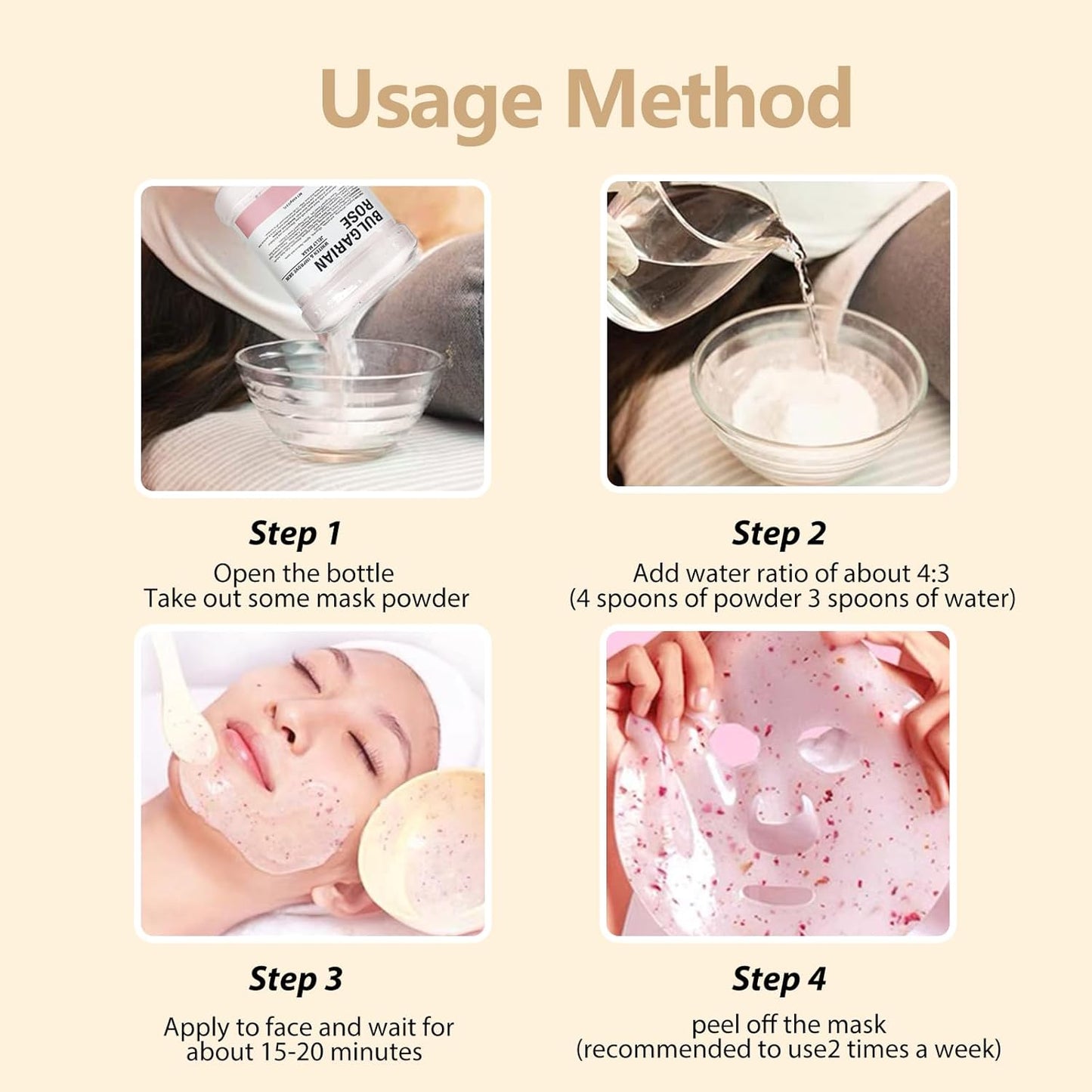 Jelly Mask for Facials, Hydrating & Moisturizing Peel-Off Rubber Gel Face Mask Skin Care for Deep Hydration & Glow, 23 Fl Oz Jar Professional Spa Use for All Skin Types with 24K Gold