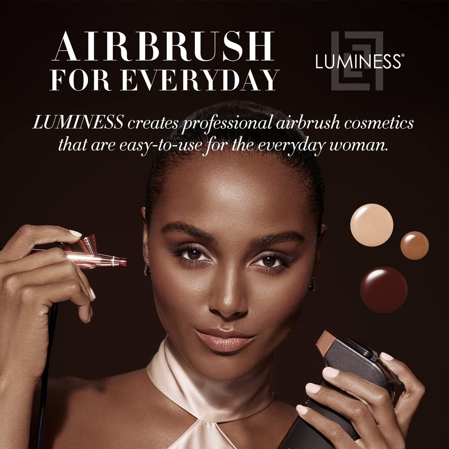 Luminess Air Silk 4-In-1 Airbrush Foundation- Foundation, Shade 030 (.5 Fl Oz) - Sheer to Medium Coverage - Anti-Aging Formula Hydrates and Moisturizes - Professional Makeup Kit for Cordless Air Brush