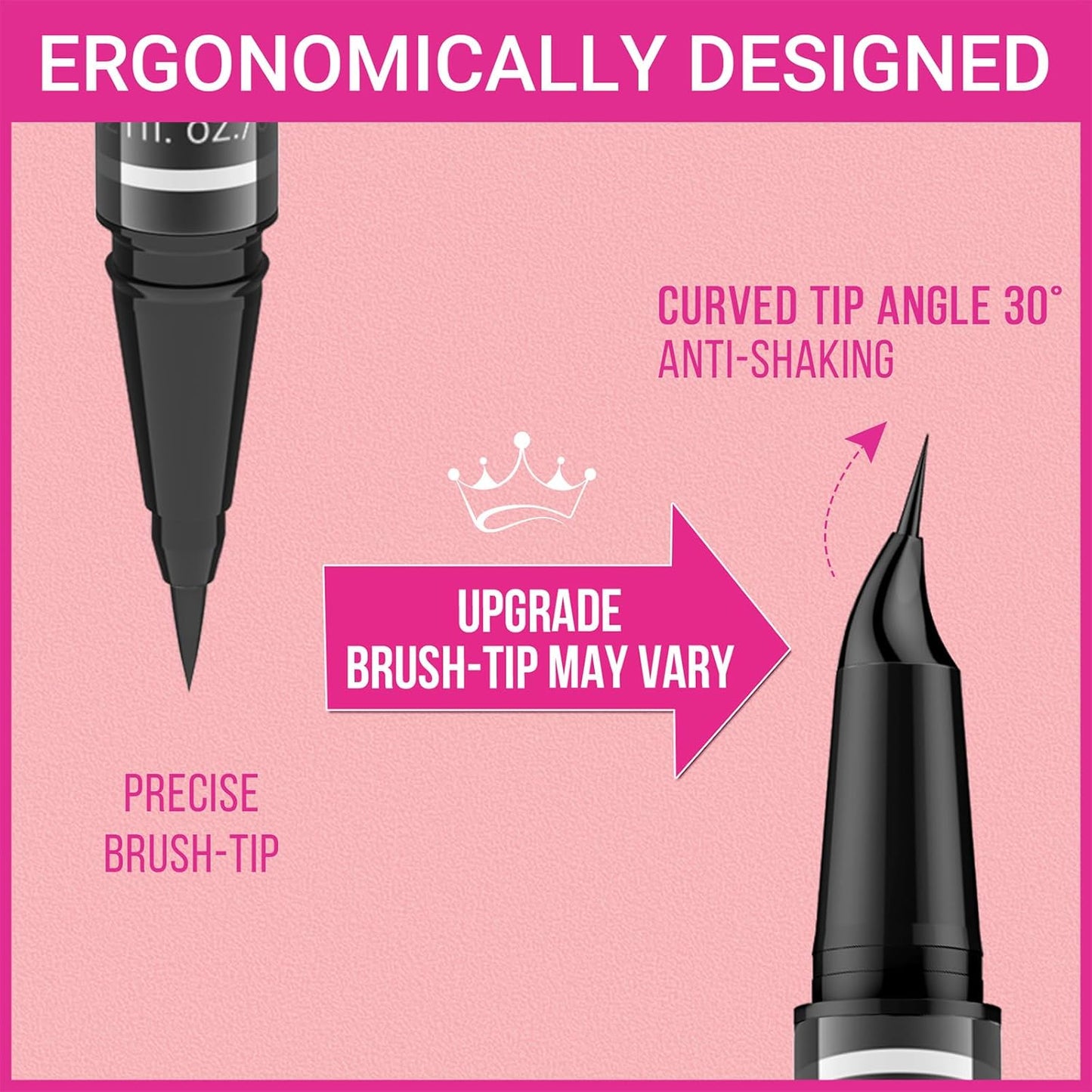 iMethod Eyebrow Pen - Eyebrow Pencil Magical 2-in-1 Eye Brow Pencils for Women with 4-Fork-Tip & Precise Brush-Tip for Natural Hair-Like Brows, Last All-Day, with Eyebrow Spoolie Brush, Grey
