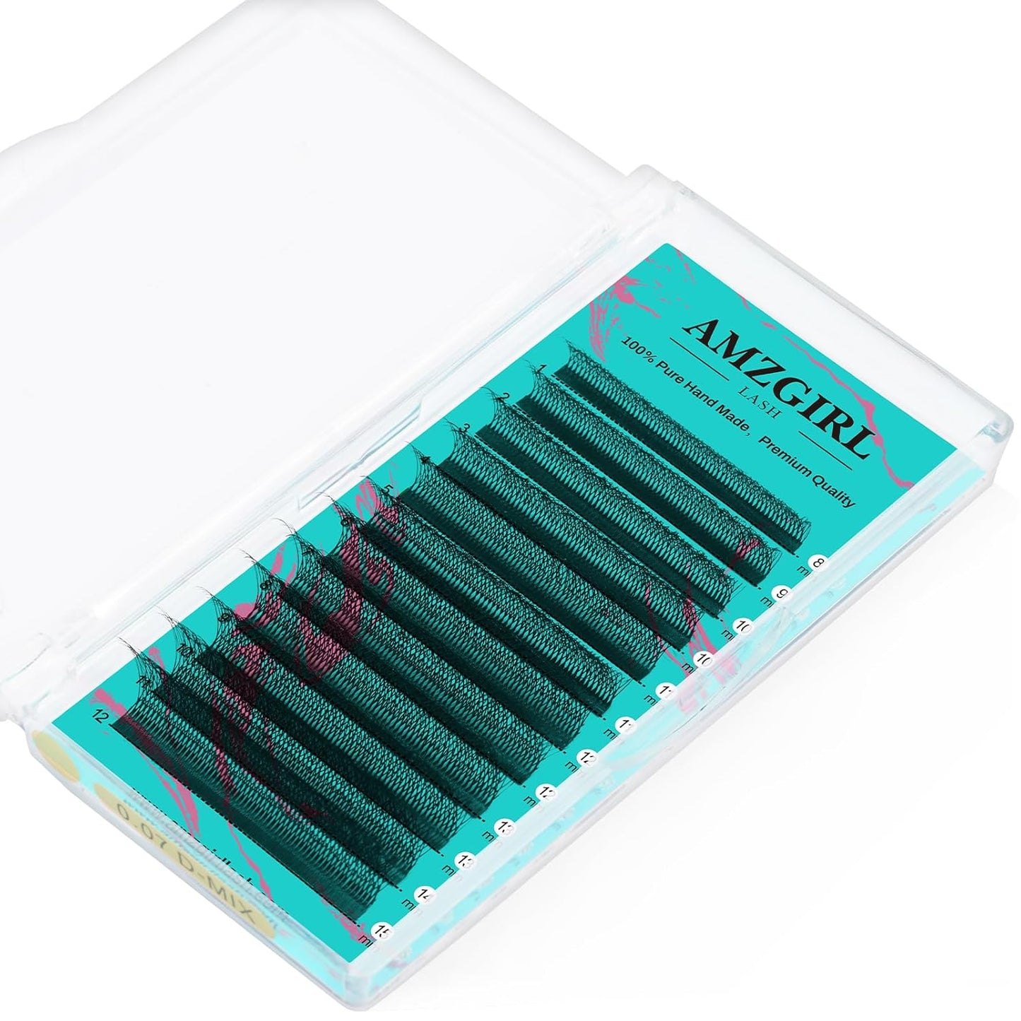 Individual Lashes Cashmere Volume Lash Extensions D Curl 8DW Premade Eyelashes Mixed and Single Tray,Soft and Dense Rapid Blooming Lashes,Eyelash Extensions for Professional Use(8-15mm)