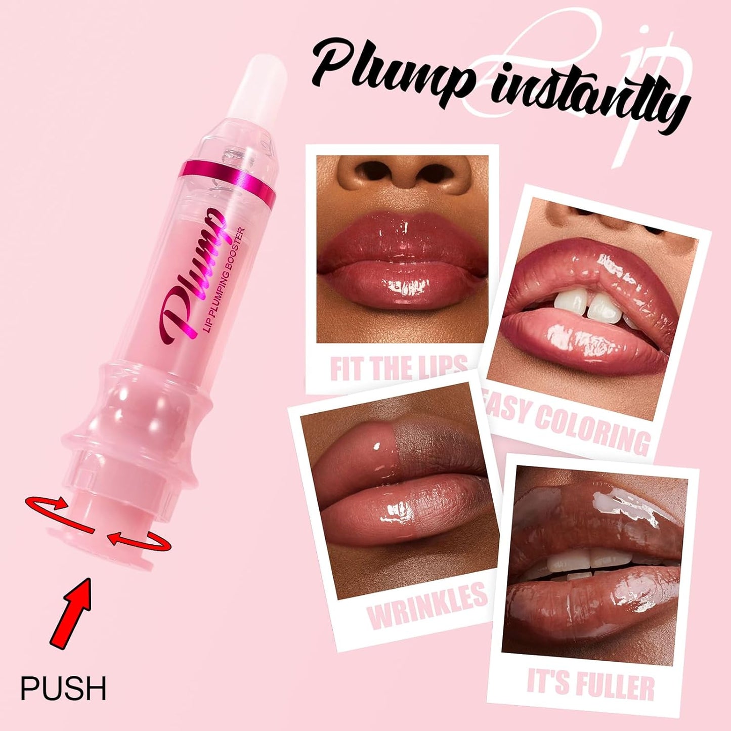 Erinde Natural Ginger Lip Plumping Booster Oil, Ultra-Hydrating & Nourishing Plumper, Glossy Finish Fuller Lip Plumper Gloss for Women Girls, G08