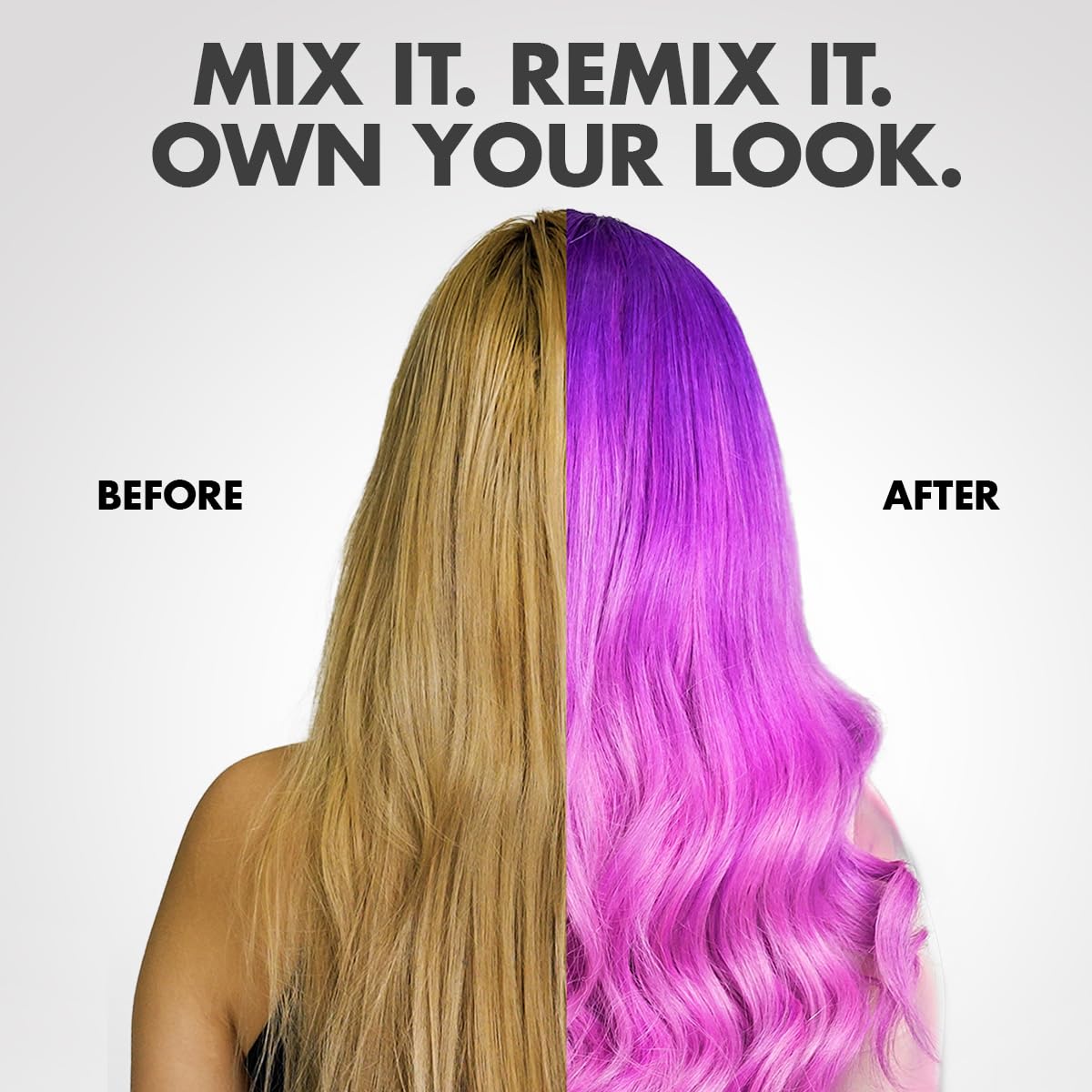 Got2b Color Remix, Customizable Semi-Permanent Hair Color, 094 Purple Punch