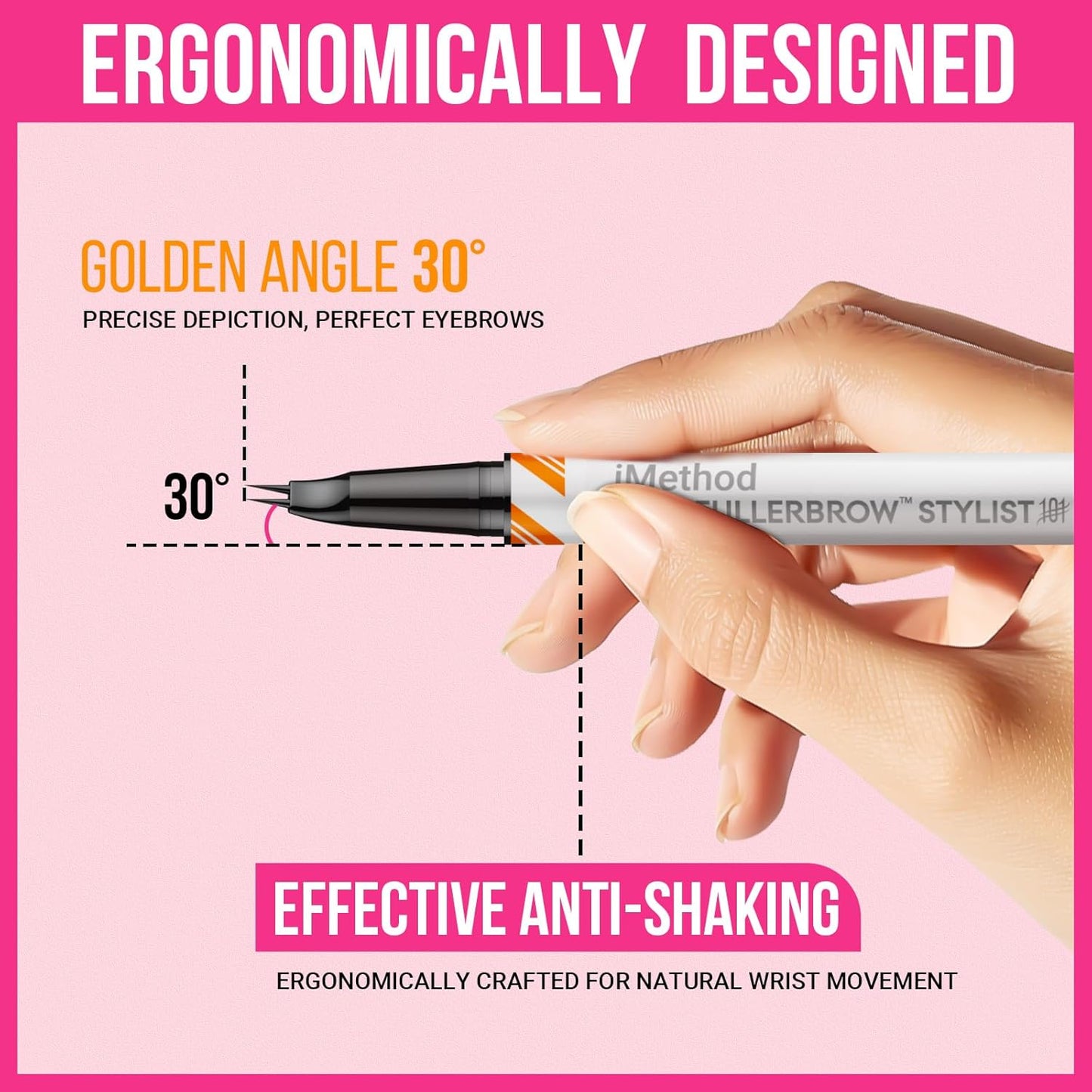 iMethod Curved Eyebrow Pen and Brow Gel Clear - Eyebrow Pencils for Women with Natural Hair Like Strokes, Eyebrow Makeup for All-Day Defined, Waterproof, Smudge-proof, Black Brown