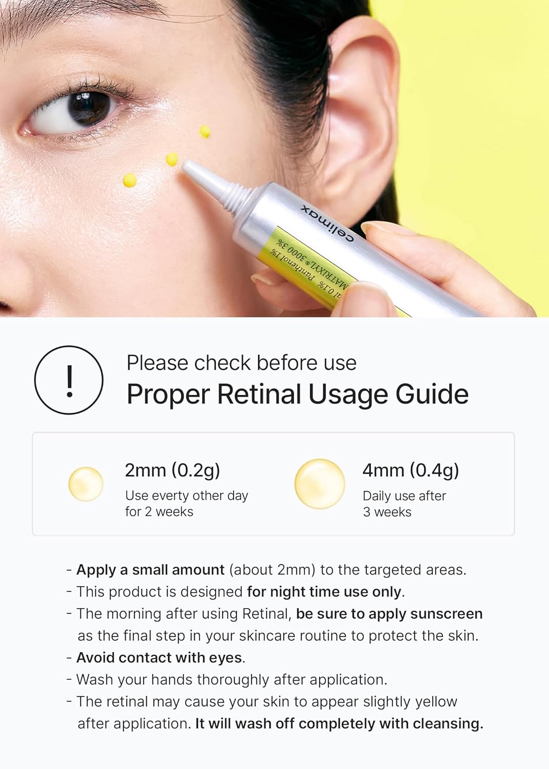 celimax The Vita A Retinal Shot Tightening Booster | with Retinal 0.1%, Matryxyl 3%, Pore Minimizer, Wrinkles & Fine Lines, Firmer Skin, 15ml