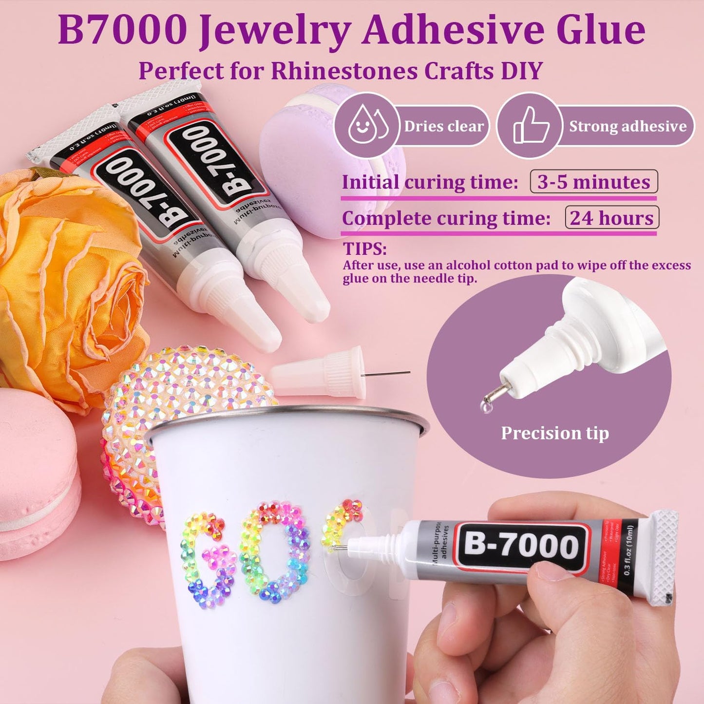 2 Boxes Jelly Rhinestones for Bedazzling, 19200Pcs 4mm & 5mm Multicolor Flatback Resin Gems for Crafting, Bedazzler Kit with 2Pcs 10ml B7000 Jewelry Glue for DIY Crafts Book Fabric Decor Nail Art