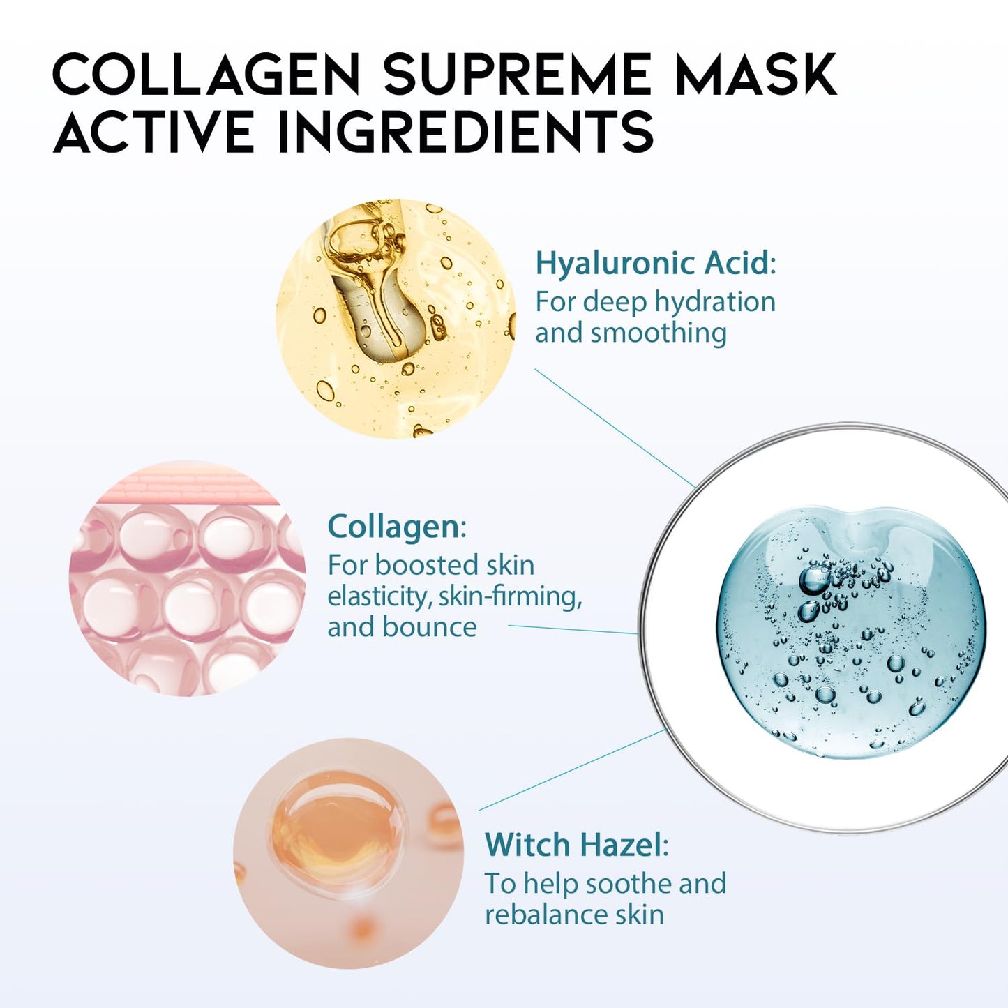 Hydrating Soothing Sheet Masks Gift Set for Skincare, Korean Vegan Sheet Mask for Dry, Sensitive Skin, Calming, Smoothing, Brightening, Collagen, Ceramide, Cica, Hyaluronic Acid 30EA