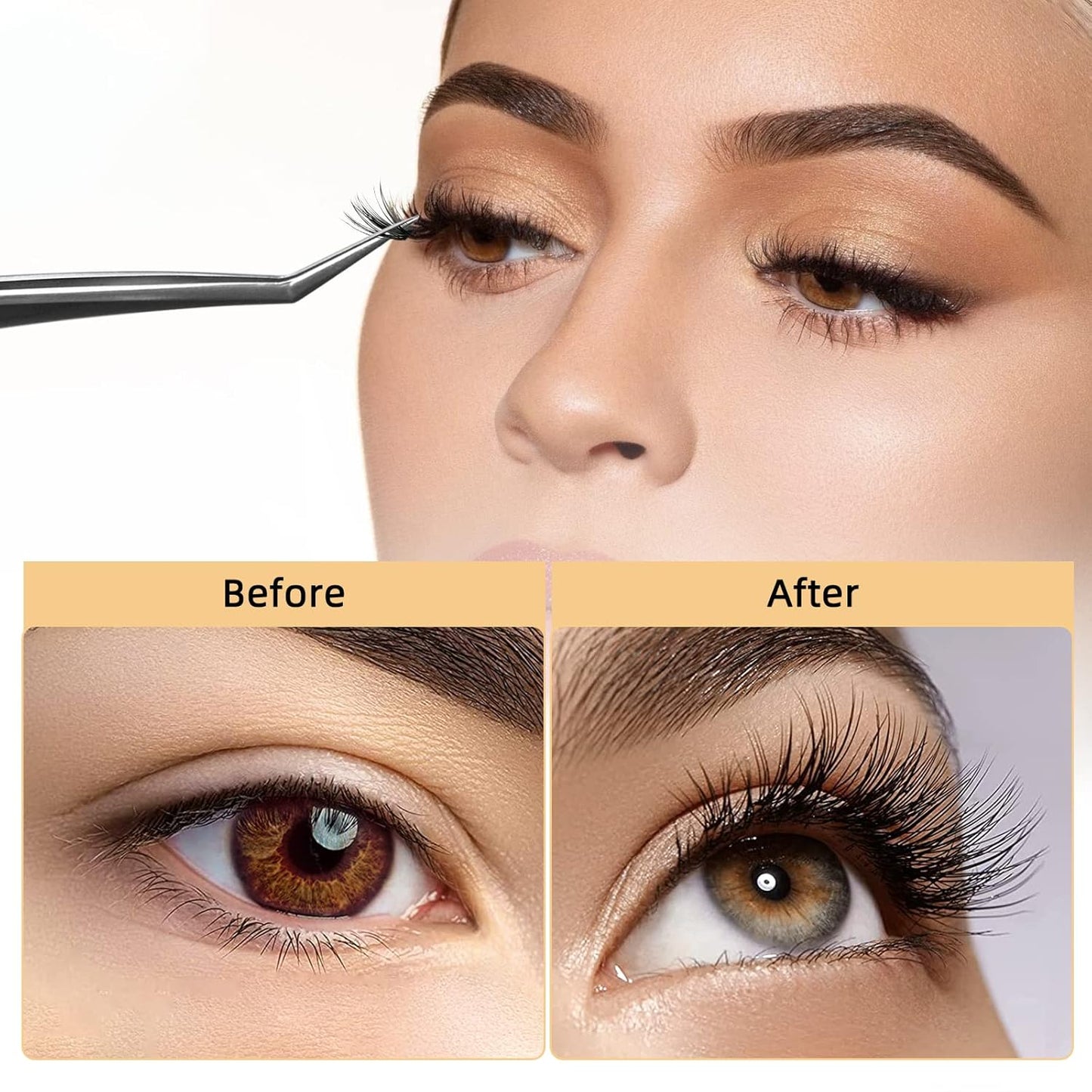 QUEWEL Lash Clusters 240Pcs Cluster Lashes 30D 0.07D Curl Mix8-14mm Individual Lashes Soft&Comfortable DIY Eyelash Extension at Home(30D 0.07D MIX8-14)