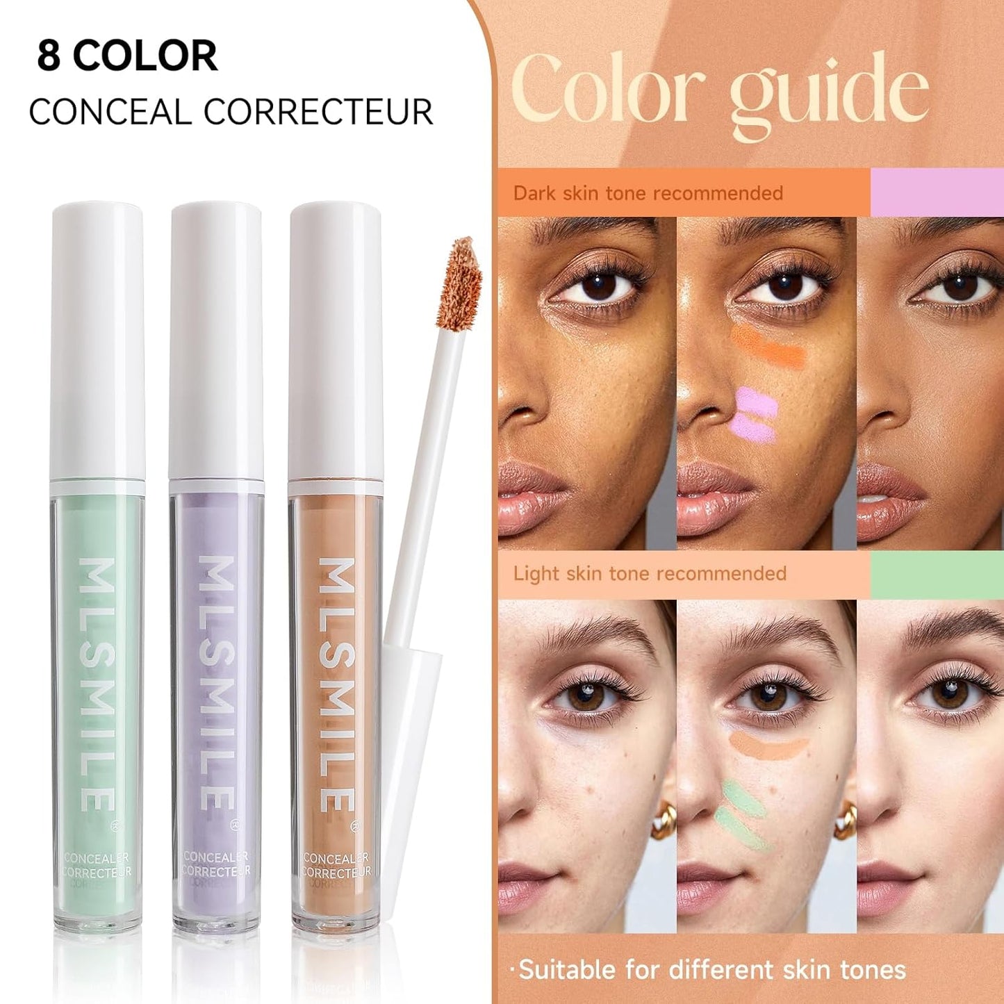 Green Color Correcting for Redness, Mint Instant HD Studio Skin Flawless Liquid Contour, Tone Neutralizing before Foundation, Minimize Redness, Waterproof Concealer for All Skin Types, 01