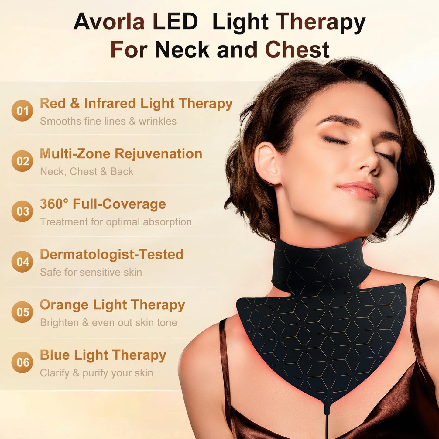 LED face Mask, Skin Light Therapy Mask, Infrared Light Treatment, Photon Mask, Portable Facial Skincare for Home and Travel