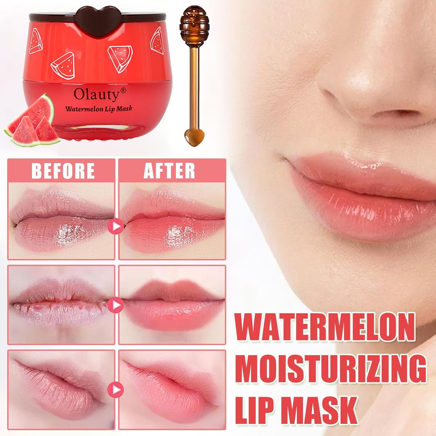 6 PCS Bee Lip Balm Lip Care,Fruit Extract &Vitamin E with Propolis Lip Sleeping Mask Honey Pot,Hydrating Prevention Dry,Moisturizing Lip Mask Overnight Reduces Lip Lines