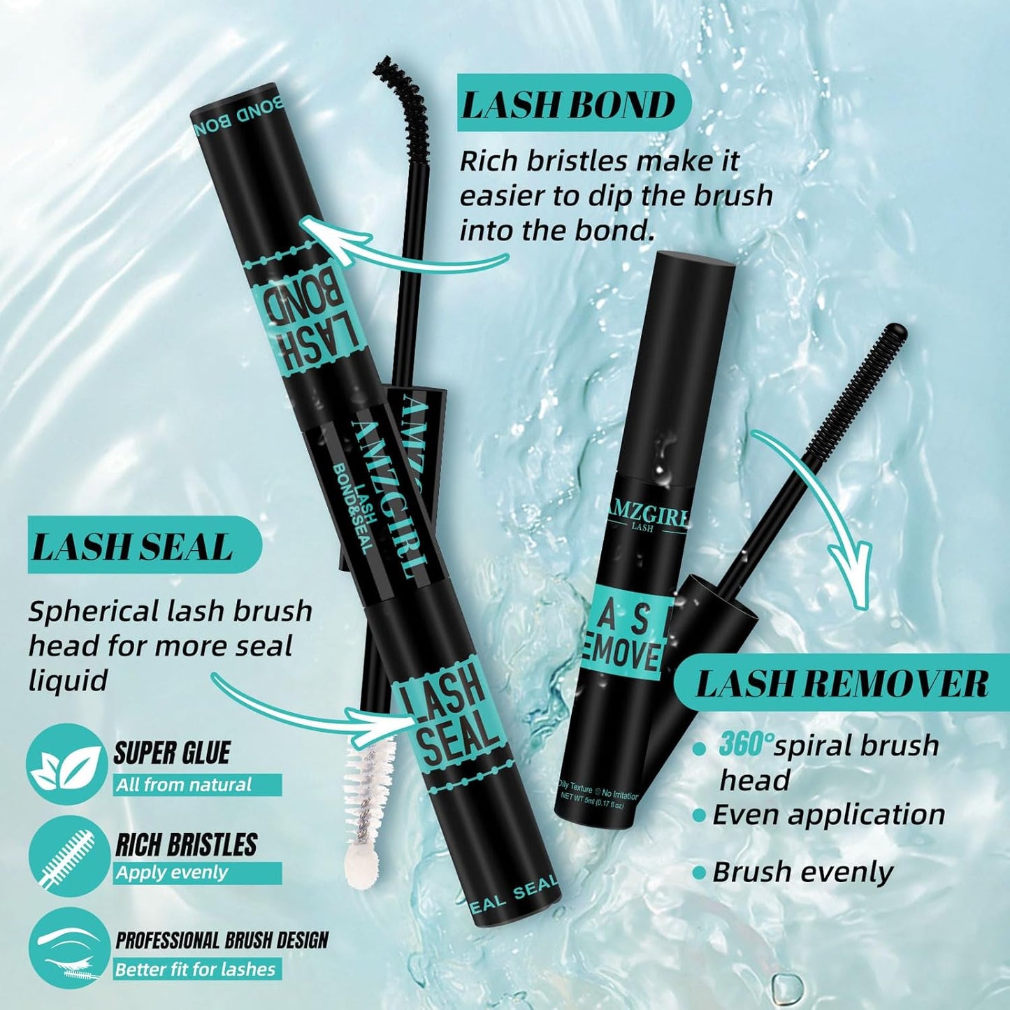 Lash Extension Kit 320Pcs,DIY Individual Lashes Clusters Kit,Lash Bond And Seal,Lash Remover For Eyelashes Extensions,Lash Applicator Tool For False Eyelash Cluster Kit At Home(30D,D-Mix9-16mm Kit)
