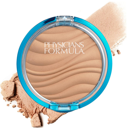 Physicians Formula Mineral Wear Talc-Free Airbrushing Pressed Powder, Full Coverage Mineral Face Powder for Sensitive Skin – Beige