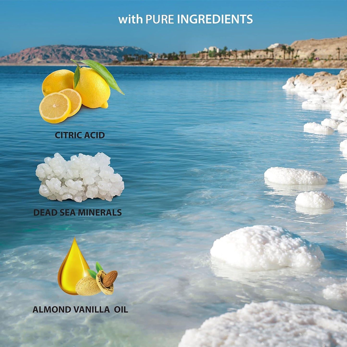 Dead Sea Collection Almond Vanilla Body Wash for Women and Men – Almond Vanilla Scent with Dead Sea Minerals – Moisturizing Shower Gel for Dry & Sensitive Skin – Pack of 2 (67.6 fl oz)