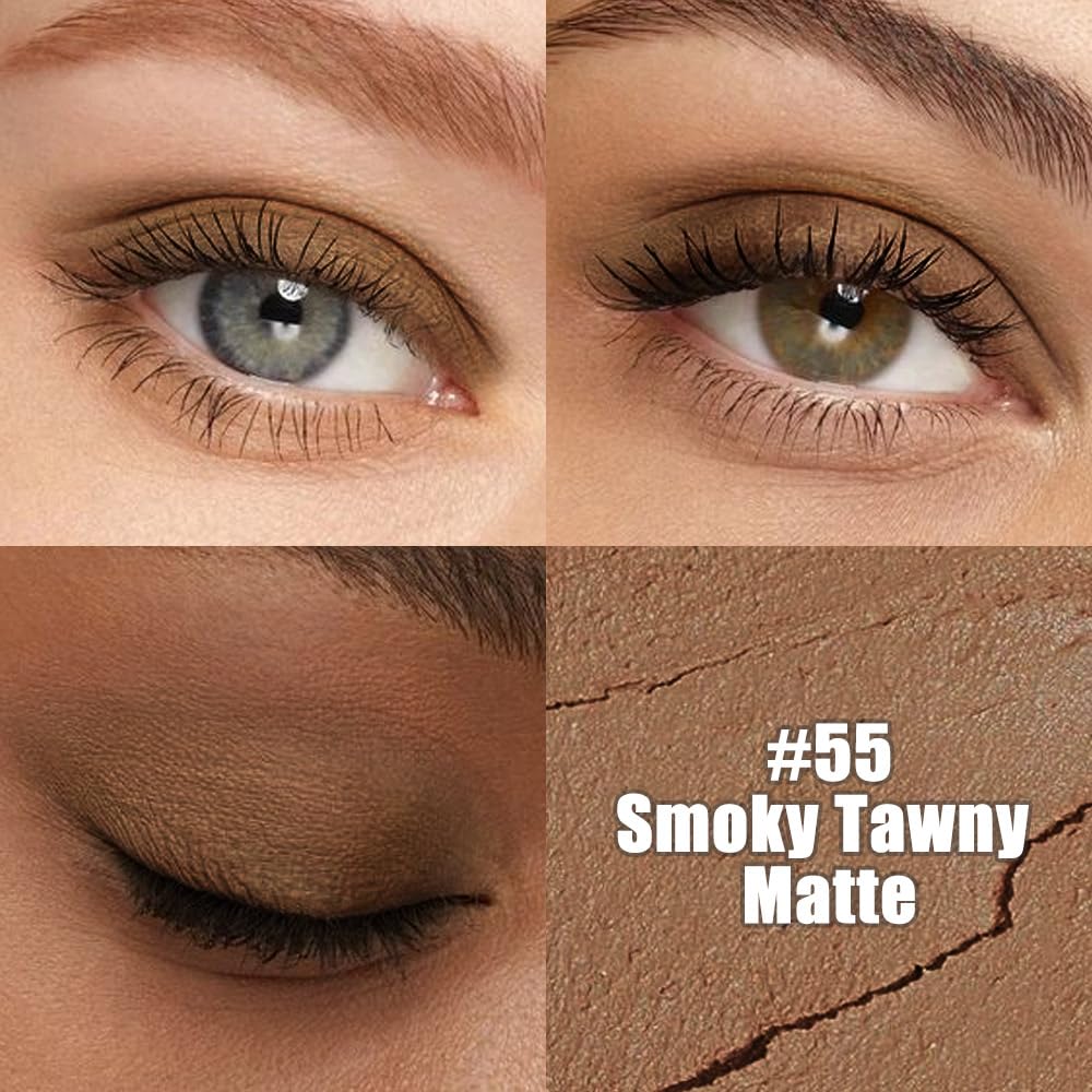 Smoky Tawny Matte Cream Eye Shadow Stick Makeup for Women, Matte Eyeliner Pencil Eyeshadow Brightener Stick for Eyes, Waterproof Eyeshadow Applicator Blendable, sombras para ojos 55#