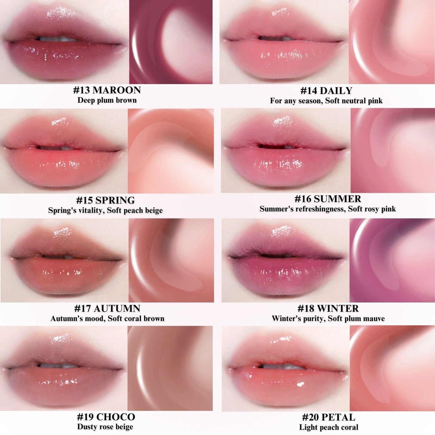 BBIA Glow Tint – Lip Plumping Volumizing Glossy & Glowy Lip Stain Naturally Moisturizing Comfortable Texture Lightweight Long-Lasting Vivid Color Non-Sticky Korean Makeup (18 WINTER, Pack of 1)