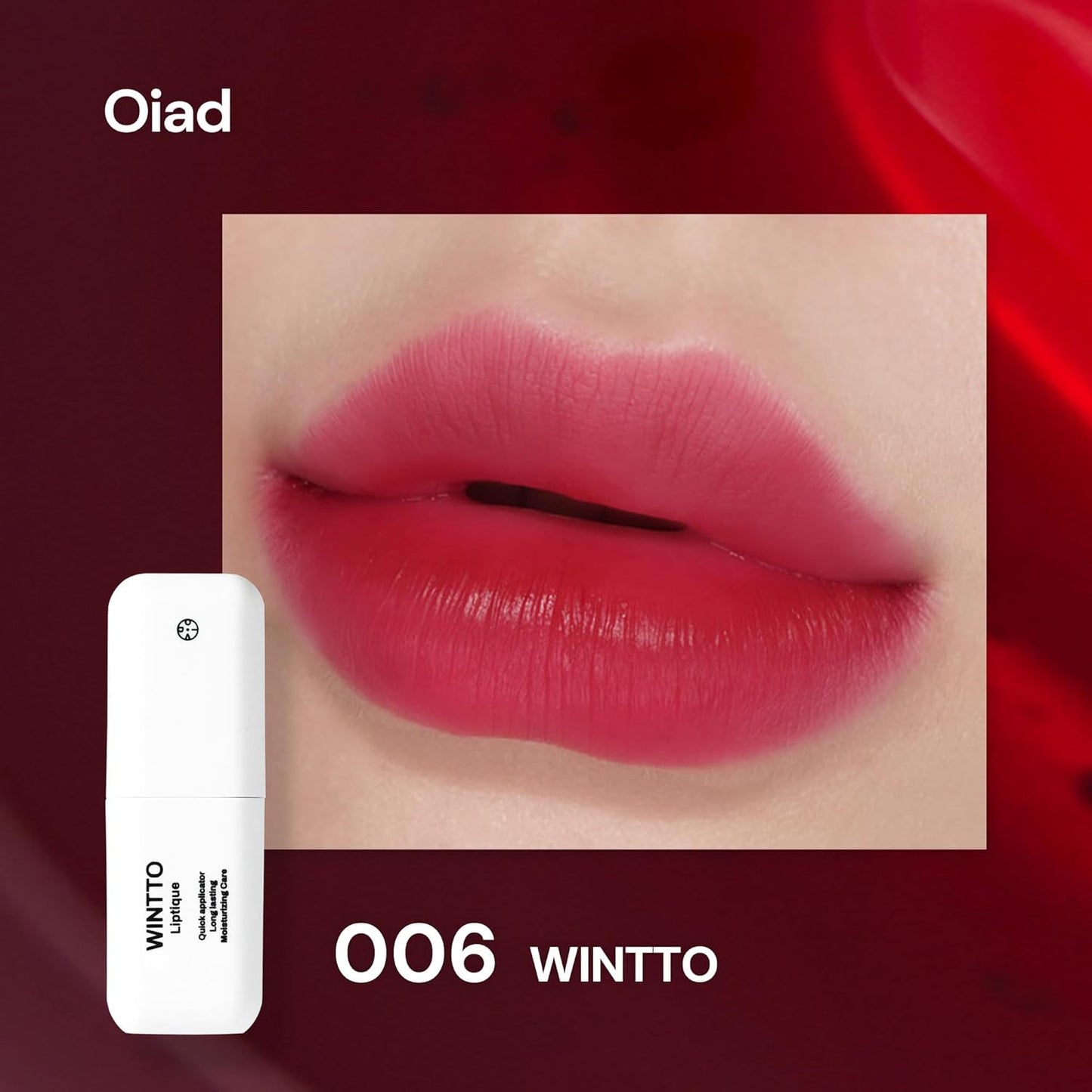 Liptique Korean Lip Stain Peel Off - 24 Hour Long Lasting Lip Tattoo, Waterproof & Transfer Proof, Nourishing & Hydrating Lip Tint for Women, Instant Plumping Lip Tints Peel Off (006 WINTTO)