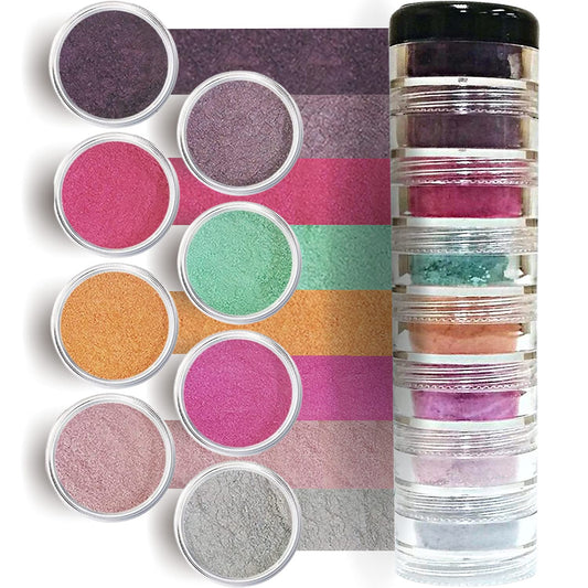 Loose Mineral Eyeshadow and Contouring Palette - Lolly Pop Candy 8 Shade Set