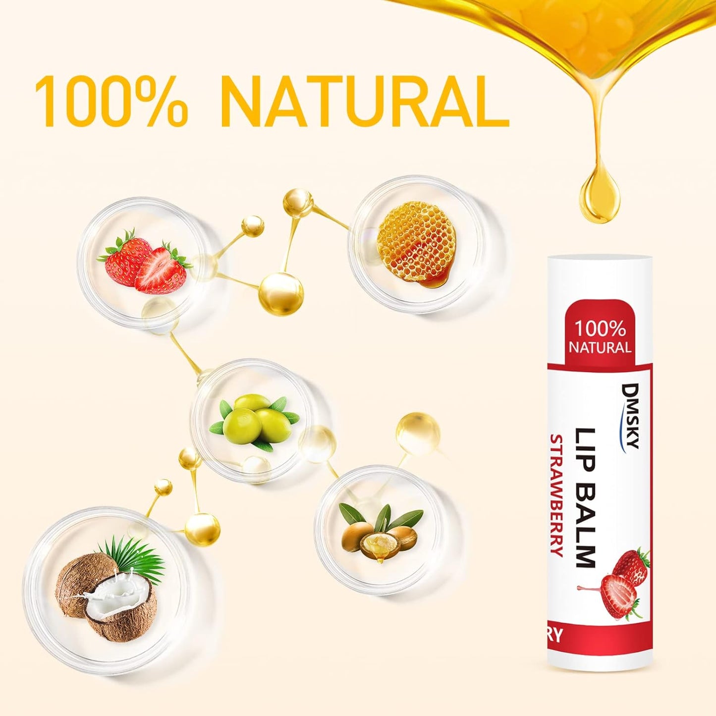 DMSKY 120 Pack Lip Balm, Natural Lip Balm Bulk with Vitamin E and Coconut Oil, Moisturizing Lip Balms for Chapped Lips-12 Flavors