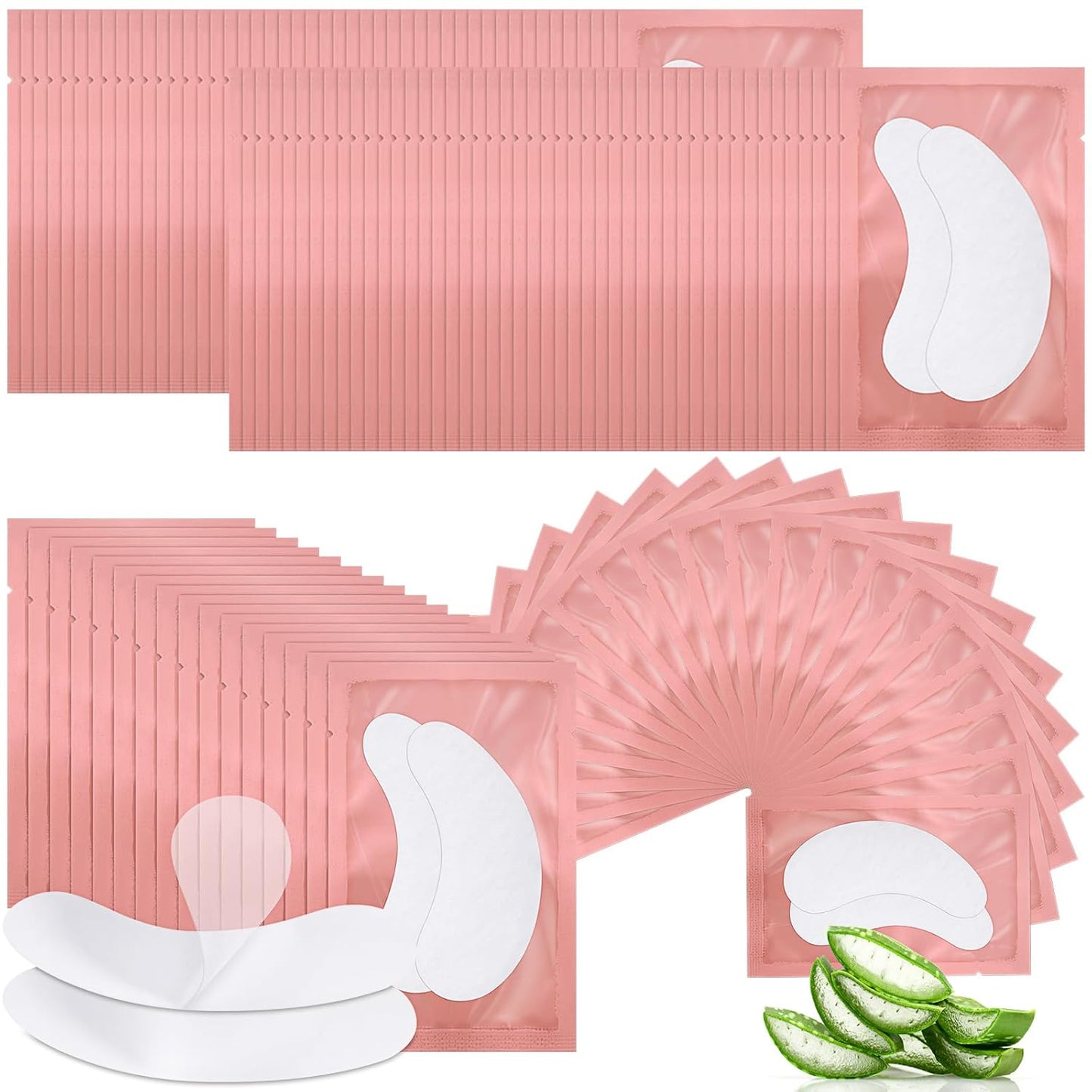 120 Pairs Under Eye Gel Pads Natural Eyelash Extension Gel Pads Patches Kit for Eyelash Extension Supplies Bulk Eyelash Extension Supplies Beauty Tools, Fit Most Eye Shape
