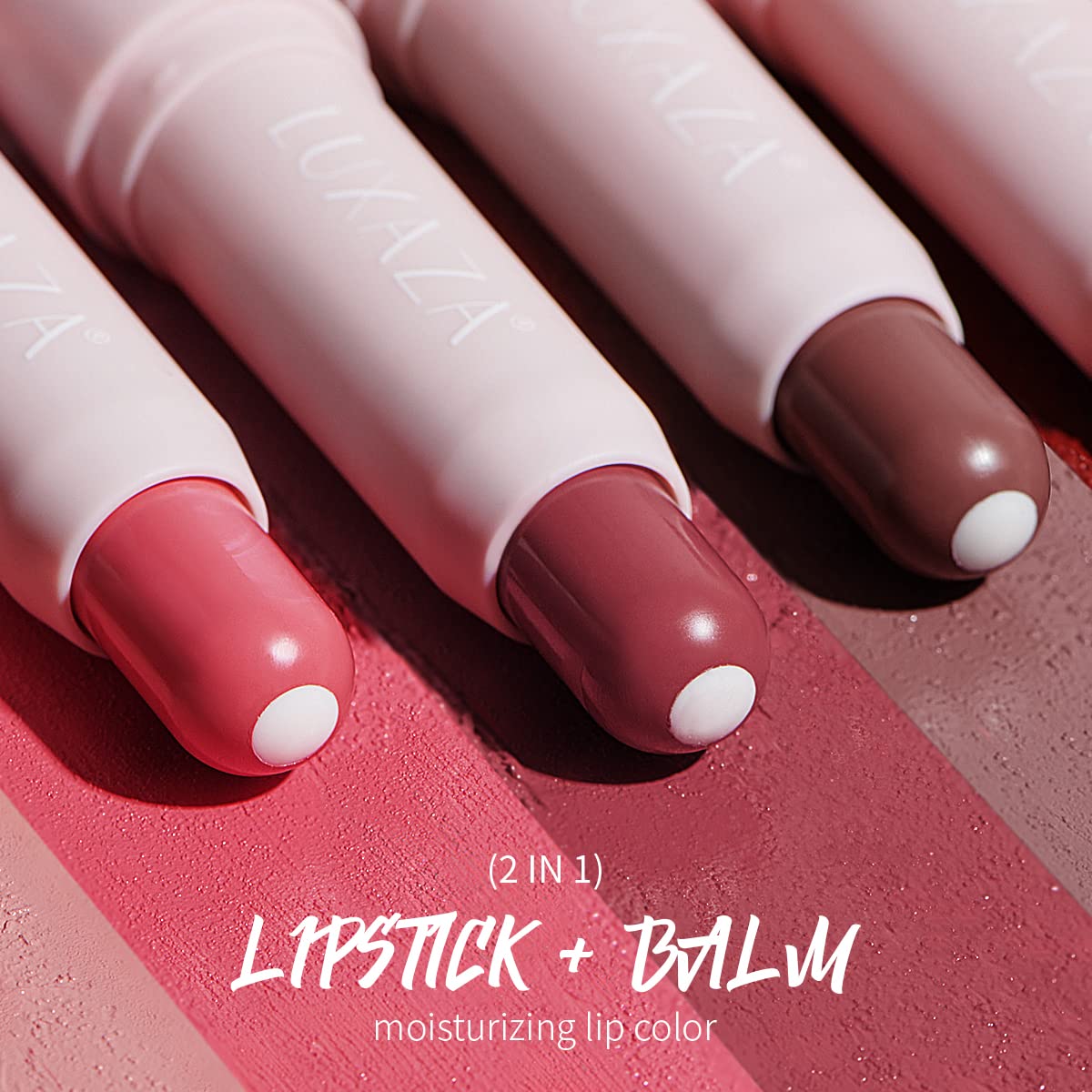 Tinted Lip Balm, Natural Semi-Gloss Finish, Hydrating / Coloring 2 in 1 Lip Stick for Girls & Women 01 Dark-Mauve