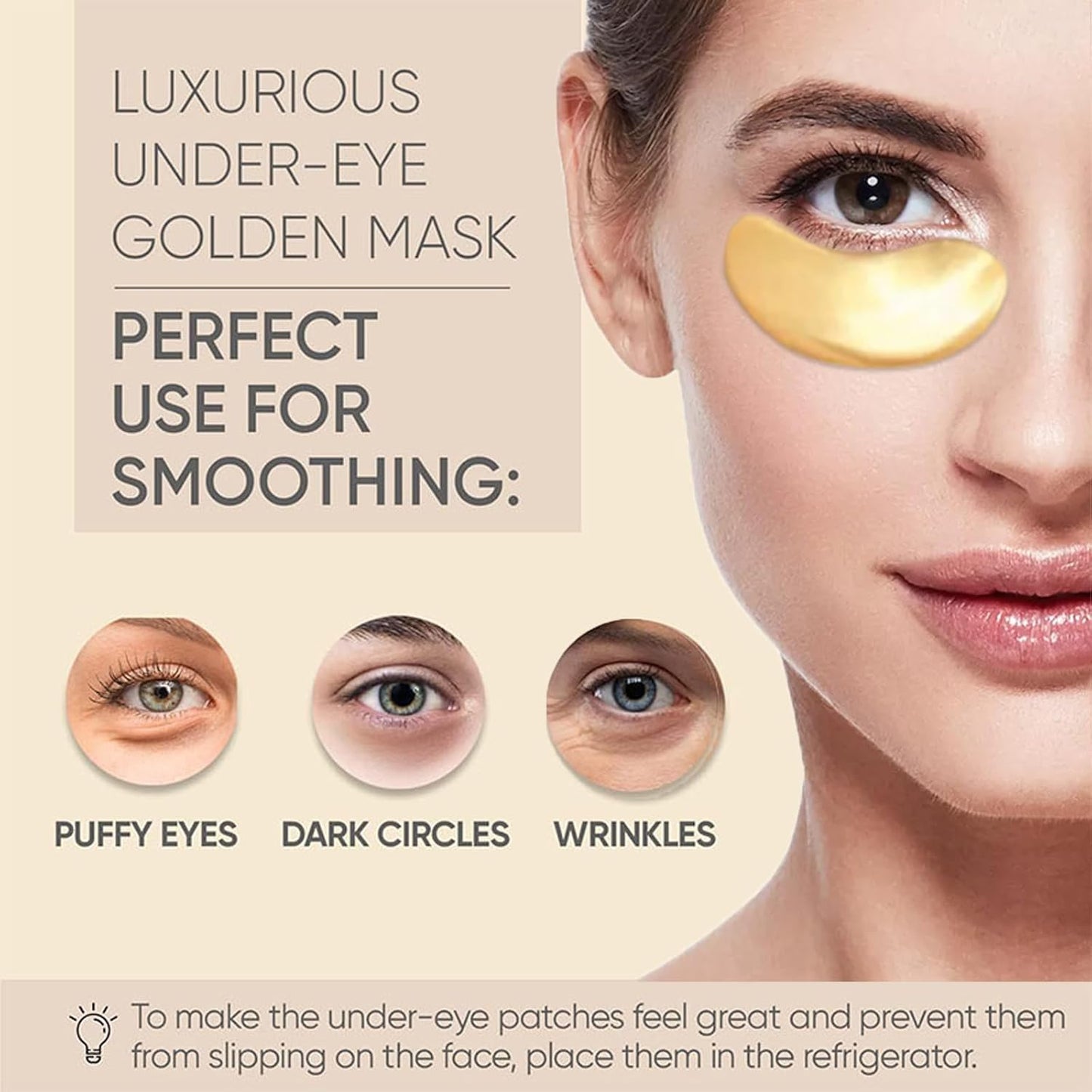 30PCS Lip Mask & Under Eye Mask,24K Gold Gel Eye Patches for Puffy Eyes&Pink Lip Masks Moisturizing the Lip & Eye Skincare,Reducing Fine Lines Dark Circleeye,Anti-Aging(Women/Men)