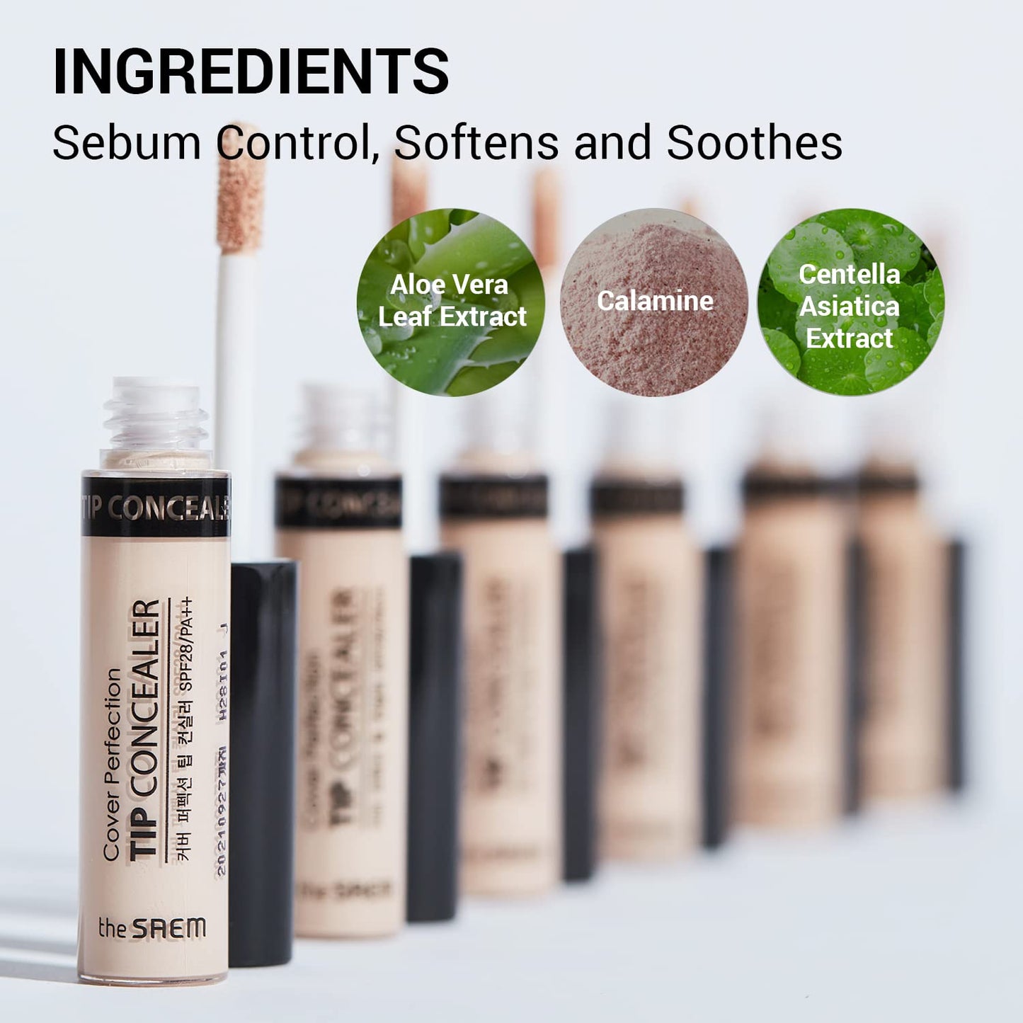 [the SAEM] Cover Perfection Tip Concealer 6.5g # Brightener - Radiant Highlighter, Corrects & Brightens, Discoloration & Dark Circles, Bright Pink